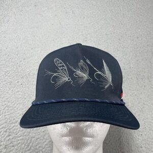 Paramount Outdoors Hat Cap Strap Back One Size Mens Blue Fly Fishing Embroidered